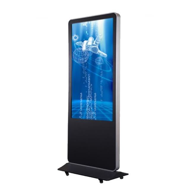 LCD Free Standing Totem With Wheels Advertising Digital Signage Display