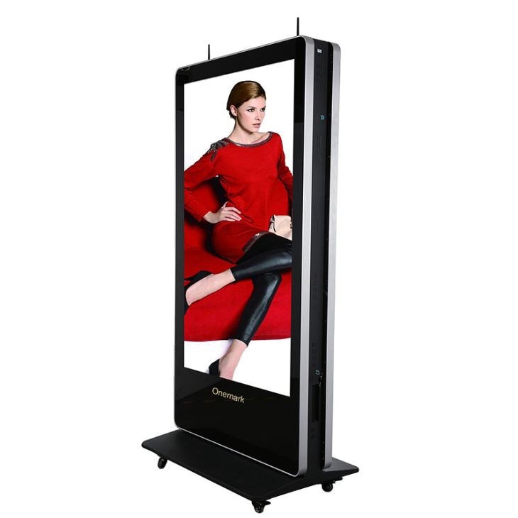 Supplier Advertising Double Sided LCD Digital Signage Display With Wheels