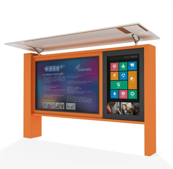 4K Outdoor 2500nits Totem Digital Signage Display Out Of Home Advertising LCD